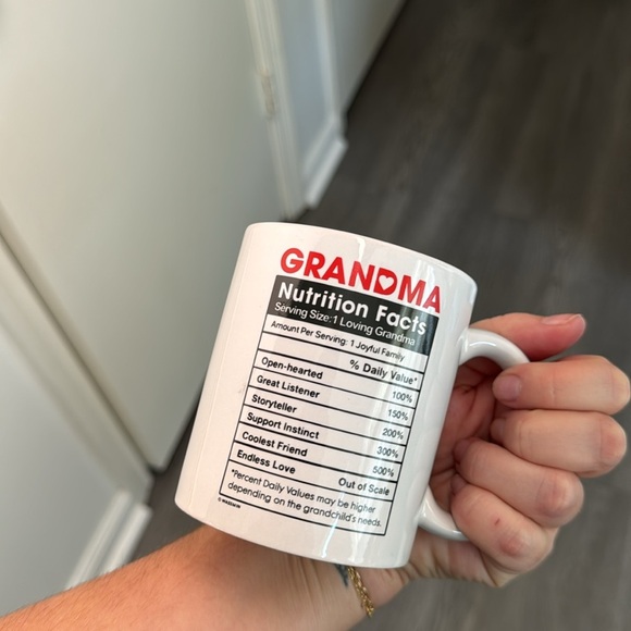 Ceramic Grandma Mother's Day Nutritional Facts Love Coffee Mug - Picture 3 of 4